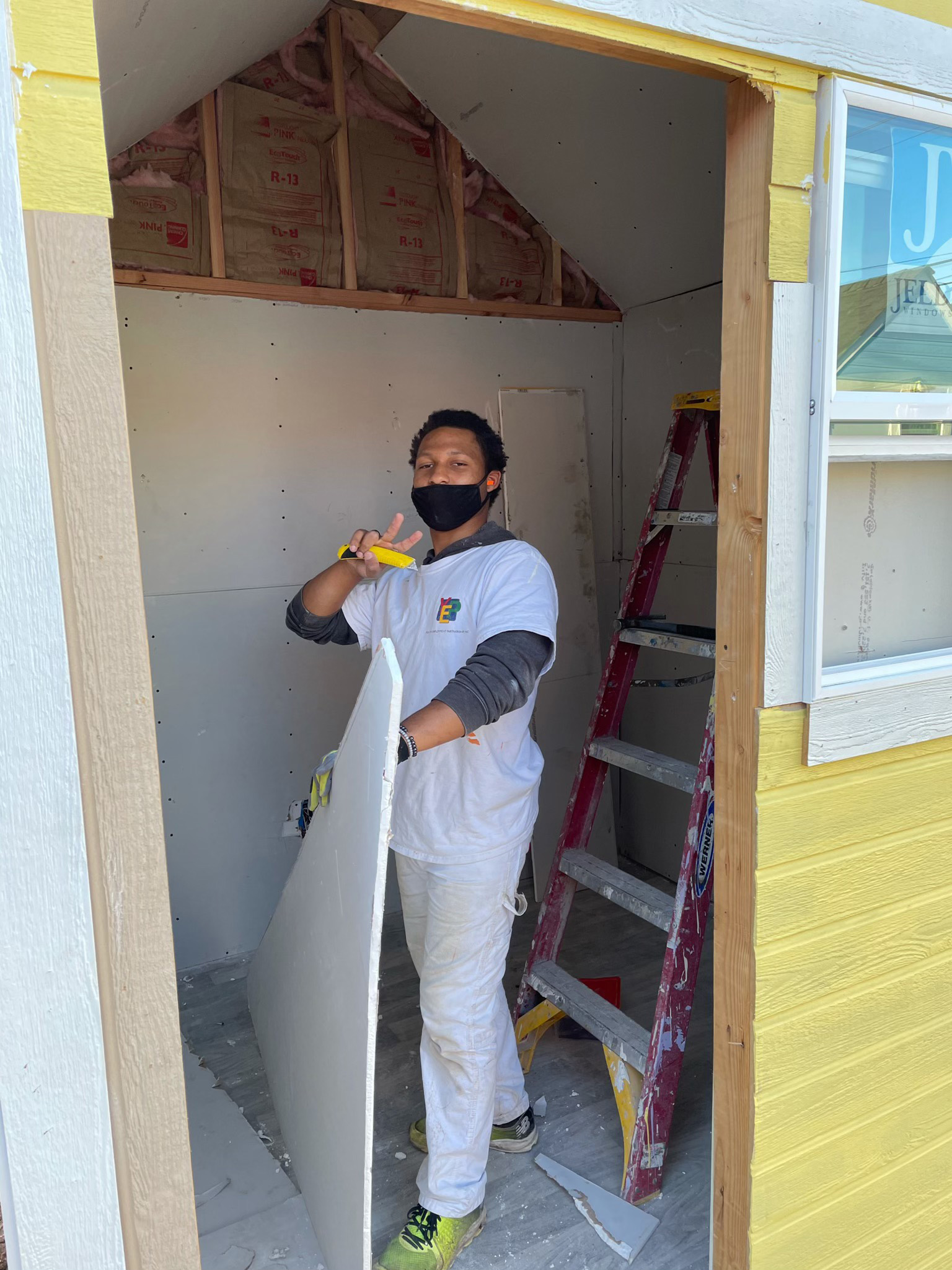 Tiny Home Construction Doorway