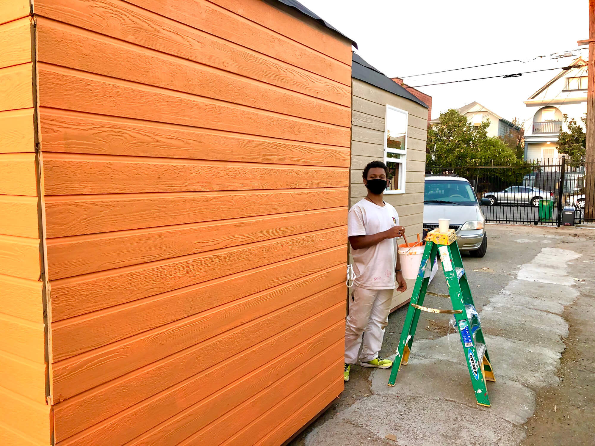 Tiny Home Construction Painting